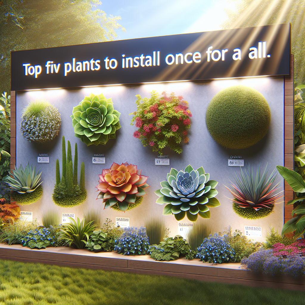 Top 5 des plantes à installer une fois pour toutes