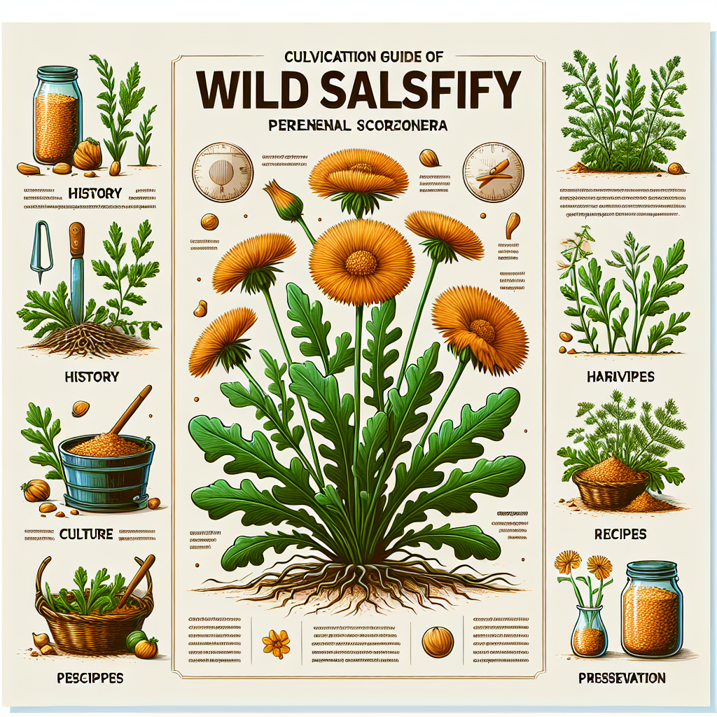 Fiche de culture du salsifis sauvage (scorsonère vivace) histoire, plantation, culture, récolte, recette, conservation, FAQ